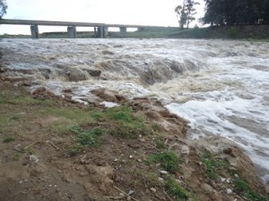 Puente Blanco luego de los 130 MM de ayer.