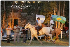 "Pelusa" Baigorria en la ceremonia de inauguración.